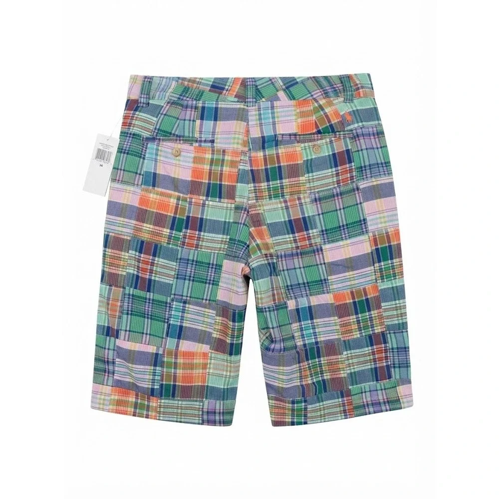 NEW Polo Ralph Lauren Boys Nantucket Patchwork Madras Plaid Shorts Size 20